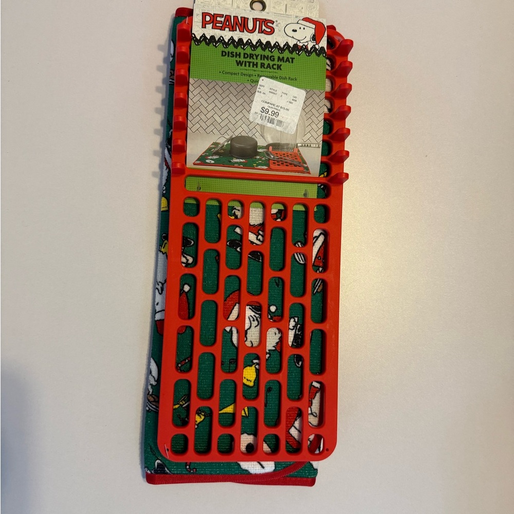 Peanuts Red and Green Dish Drying Set